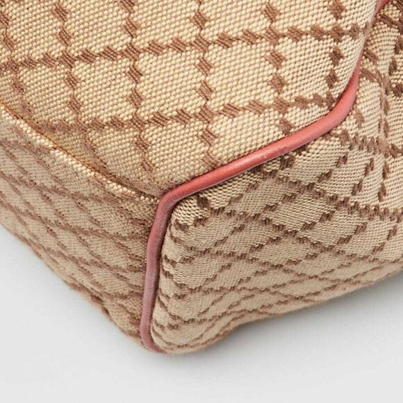 Gucci Beige/Pink Diamante Canvas Medium Sukey Bag - Picture 11 of 11